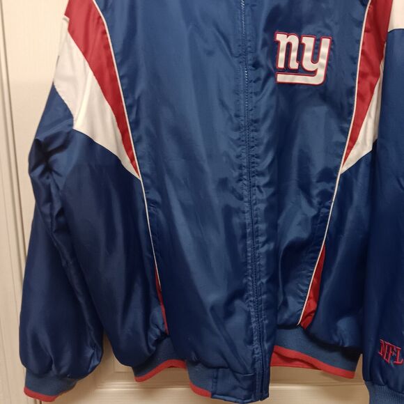 NFL Licensed New York Giants Jacket Fleece Lined Red & Blue Warm Winter Coat XL - Picture 3 of 6